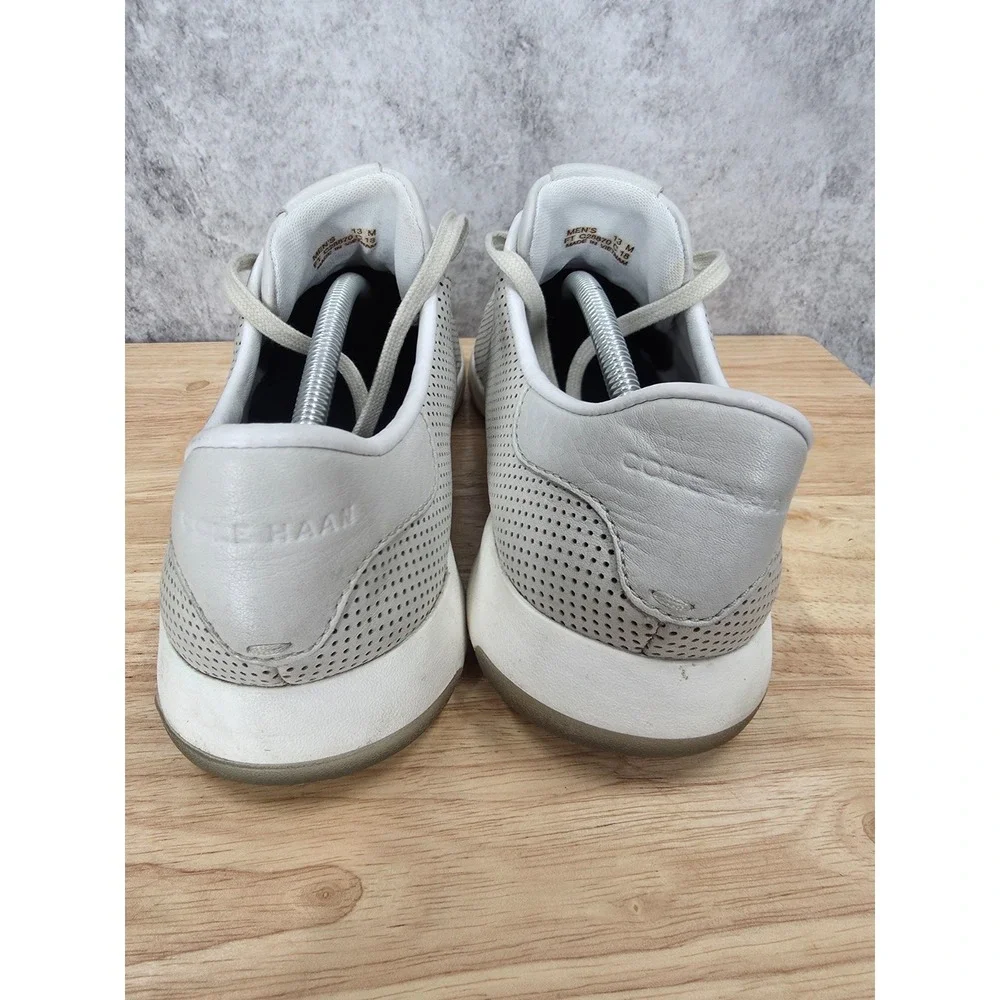 Cole Haan GrandPro Tennis Shoes Mens 13 M Gray Perforated Leather Sneakers